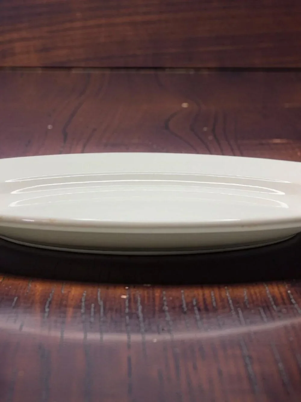 vintage 1980s onieda buffalo china cream white stoneware serving platter